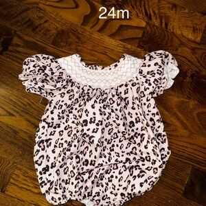 Pink Leopard Print Baby Dress